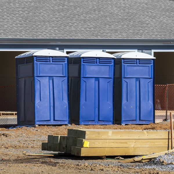 how often are the portable toilets cleaned and serviced during a rental period in Robertsville
